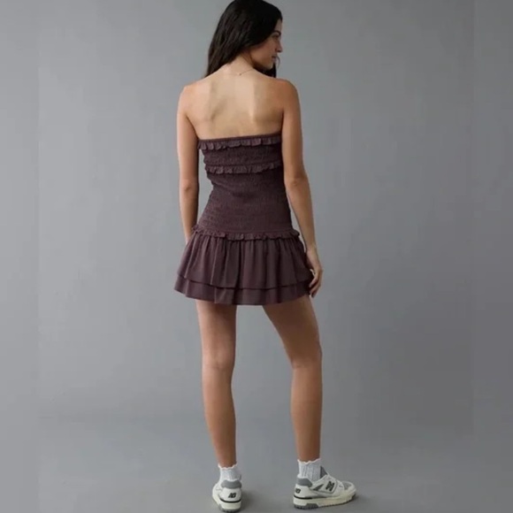 American Eagle Smocked Ruffle Mini Dress W2308 Sz M - Picture 3 of 10